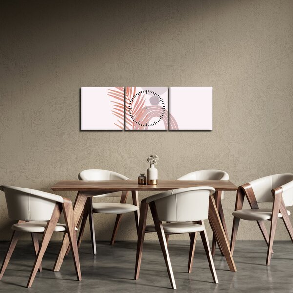 Obraz - Fioletowy minimalizm N⁰1 (z zegarem) (90x30 cm)