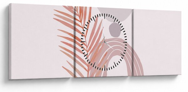 Obraz - Fioletowy minimalizm N⁰1 (z zegarem) (90x30 cm)