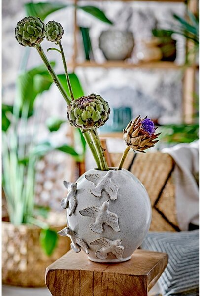 Kremowy kamionkowy wazon (wysokość 25 cm) Abira – Bloomingville