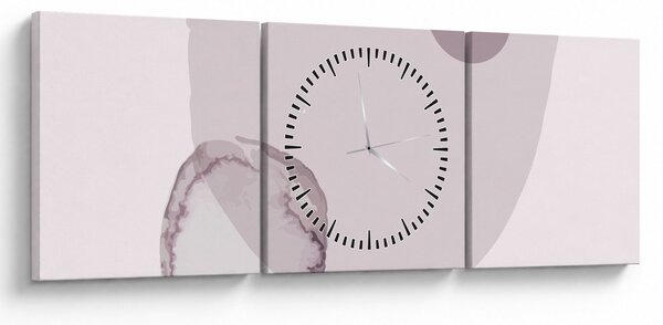 Obraz - Fioletowy minimalizm N⁰2 (z zegarem) (90x30 cm)