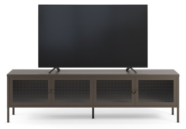Szara metalowa szafka pod TV 160x50x35 cm Layna – Marckeric