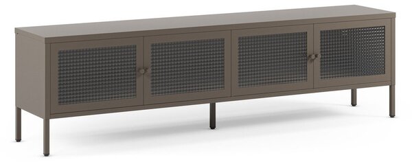 Szara metalowa szafka pod TV 160x50x35 cm Layna – Marckeric