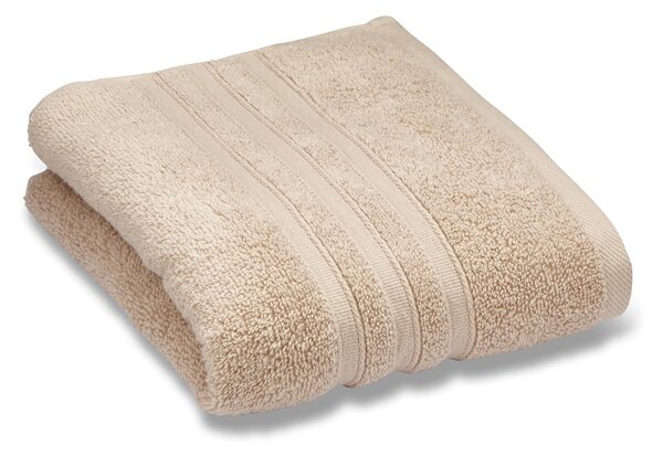 Beżowy bawełniany ręcznik frotte 50x85 cm Zero Twist – Catherine Lansfield