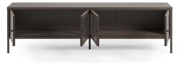 Szara metalowa szafka pod TV 160x50x35 cm Layna – Marckeric