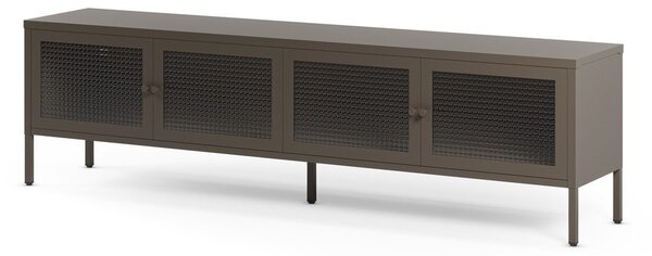 Szara metalowa szafka pod TV 160x50x35 cm Layna – Marckeric