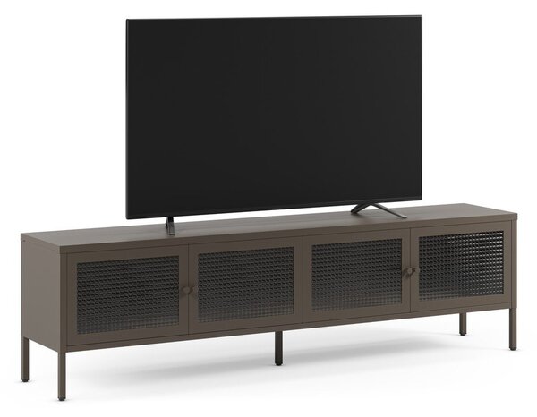 Szara metalowa szafka pod TV 160x50x35 cm Layna – Marckeric