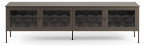 Szara metalowa szafka pod TV 160x50x35 cm Layna – Marckeric