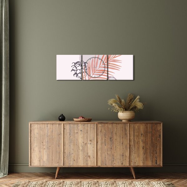 Obraz - Fioletowy minimalizm N⁰3 (z zegarem) (90x30 cm)