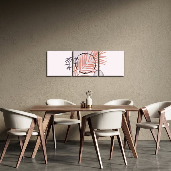 Obraz - Fioletowy minimalizm N⁰3 (z zegarem) (90x30 cm)