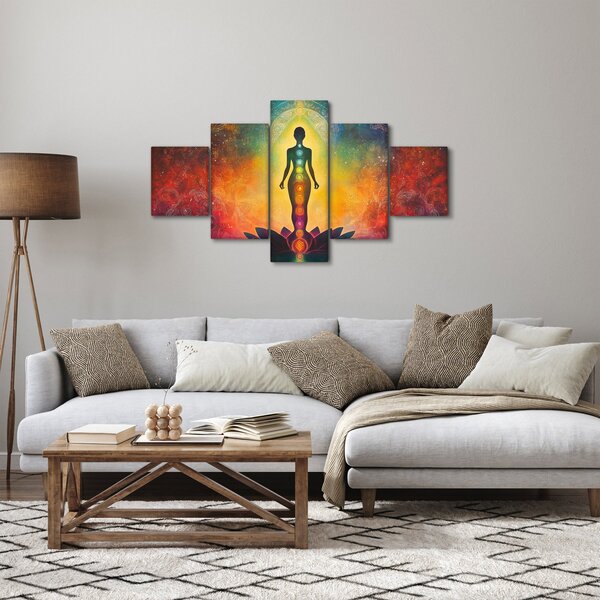 Obraz - Kobieta i czakry (125x70 cm)