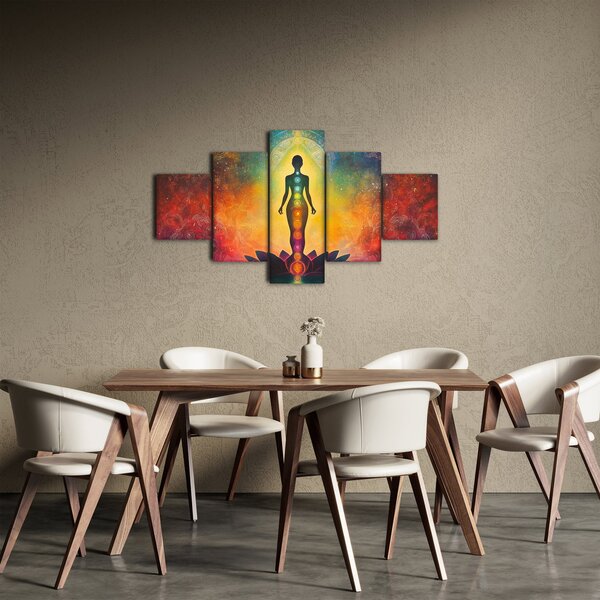 Obraz - Kobieta i czakry (125x70 cm)