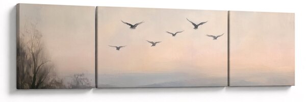 Obraz - Stado ptaków (170x50 cm)