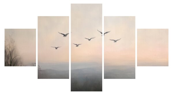 Obraz - Stado ptaków (125x70 cm)