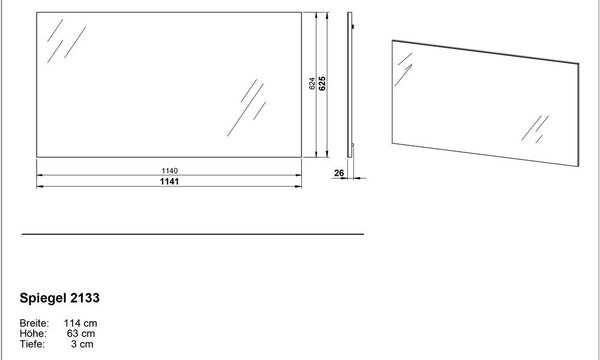 Lustro ścienne 115x63 cm Ceduna – Germania