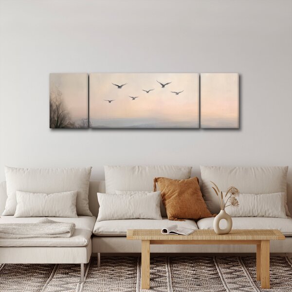 Obraz - Stado ptaków (170x50 cm)