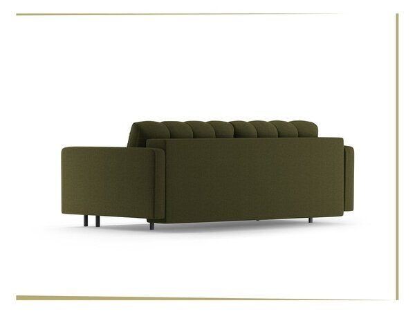 Zielona rozkładana sofa ze schowkiem 222 cm Bali – Cosmopolitan Design