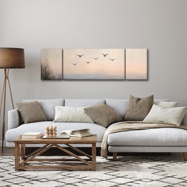 Obraz - Stado ptaków (170x50 cm)
