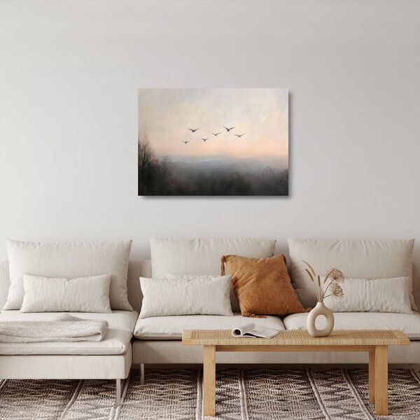 Obraz na szkle - Stado ptaków (70x50 cm)