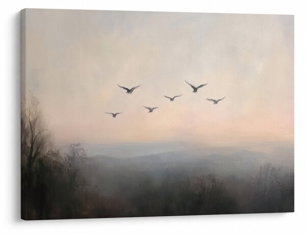 Obraz - Stado ptaków (70x50 cm)
