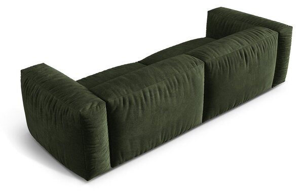 Zielona aksamitna sofa modułowa 240 cm Martina – Micadoni