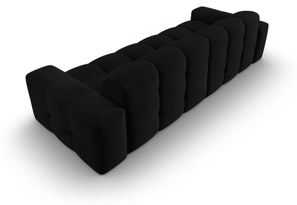 Czarna aksamitna sofa 255 cm Kendal – Micadoni Home