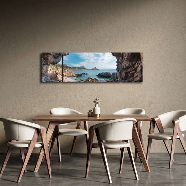 Obraz - Jaskinia przy morzu (170x50 cm)