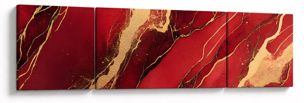 Obraz - Czerwono-złoty marmur (170x50 cm)