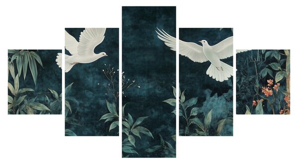 Obraz - Dwa gołębie (125x70 cm)