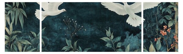 Obraz - Dwa gołębie (170x50 cm)