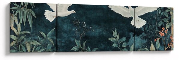 Obraz - Dwa gołębie (170x50 cm)