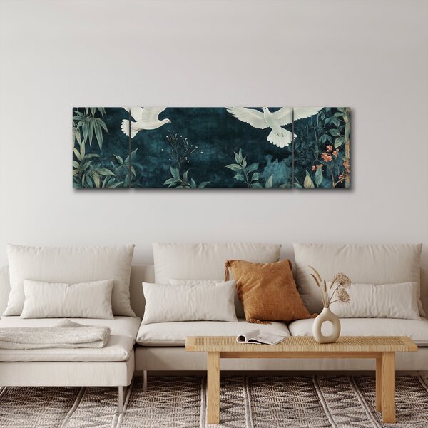 Obraz - Dwa gołębie (170x50 cm)