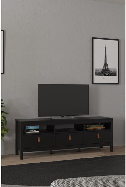 Czarna szafka pod TV 151x54 cm Madrid – Tvilum