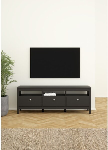 Czarna szafka pod TV 151x54 cm Madrid – Tvilum