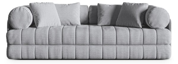 Jasnoszara rozkładana sofa z materiału bouclé 206 cm Kemi – Cosmopolitan Design