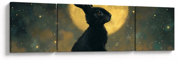 Obraz - Zając z księżycem (170x50 cm)