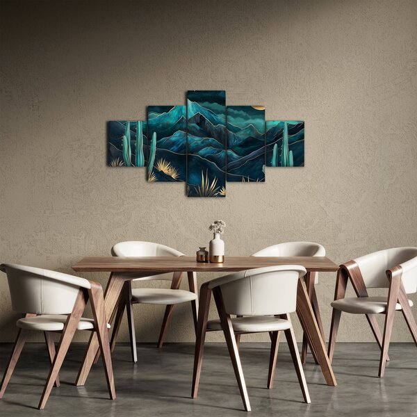 Obraz - Turkusowa noc (125x70 cm)
