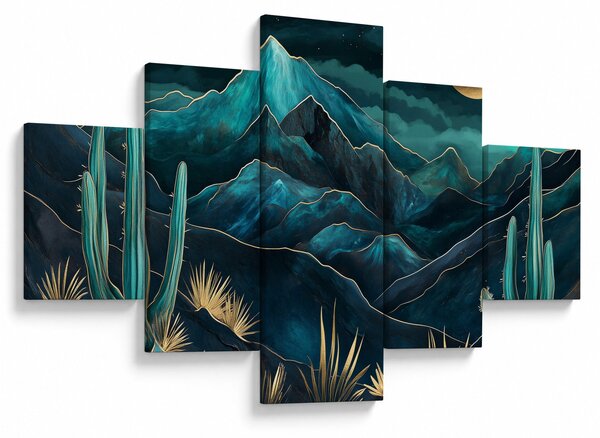 Obraz - Turkusowa noc (125x70 cm)