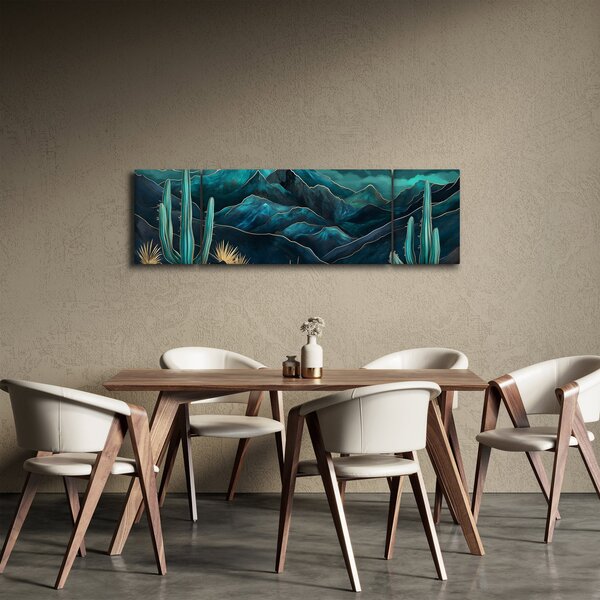 Obraz - Turkusowa noc (170x50 cm)