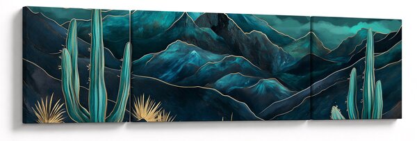Obraz - Turkusowa noc (170x50 cm)