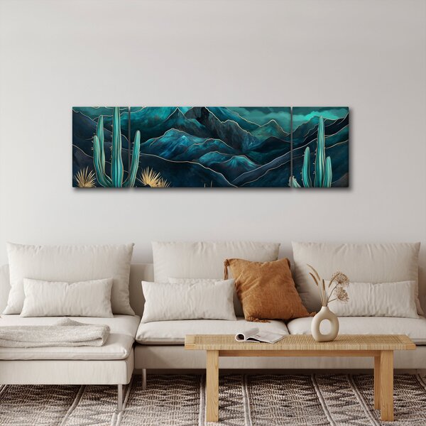 Obraz - Turkusowa noc (170x50 cm)