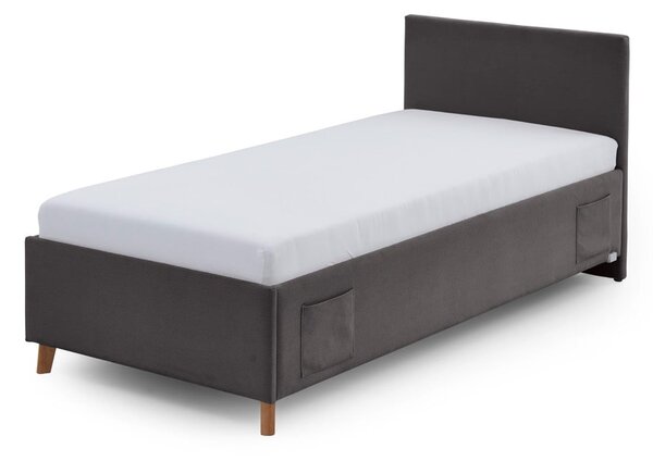 Antracytowe tapicerowane łóżko dziecięce bez stelaża 90x200 cm Cool – Meise Möbel
