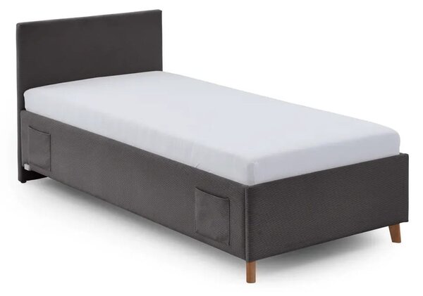 Antracytowe tapicerowane łóżko dziecięce bez stelaża 90x200 cm Cool – Meise Möbel