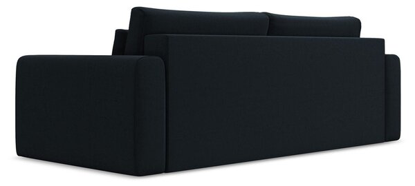 Ciemnoniebieska aksamitna rozkładana/ze schowkiem sofa 238 cm Kapua – Makamii