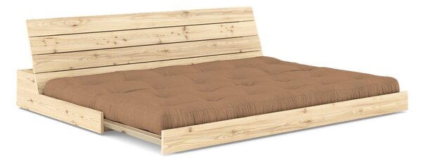 Brązowa rozkładana sofa 196 cm Base – Karup Design