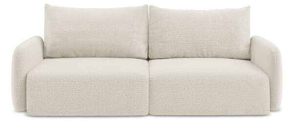 Kremowa rozkładana/ze schowkiem sofa 238 cm Kalena – Makamii