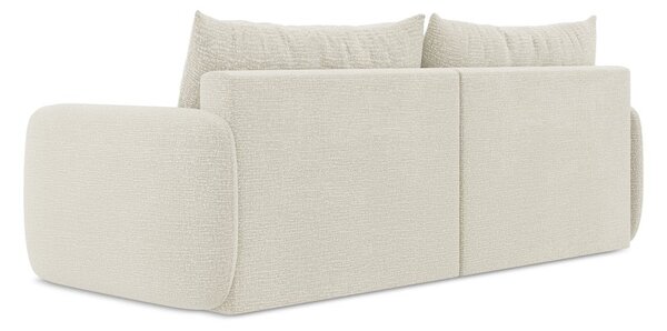 Kremowa rozkładana/ze schowkiem sofa 238 cm Kalena – Makamii