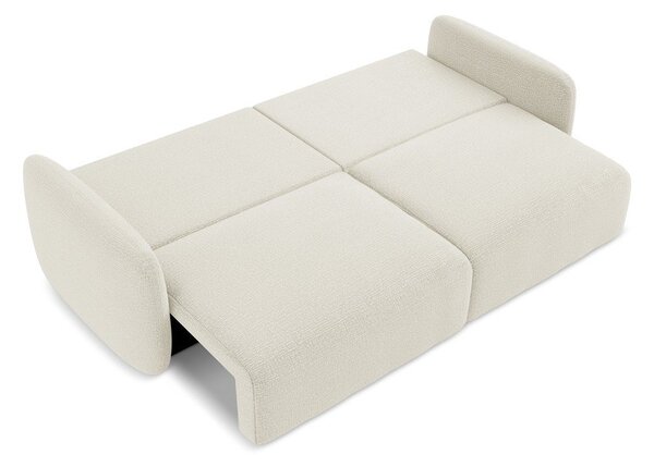 Kremowa rozkładana/ze schowkiem sofa 238 cm Kalena – Makamii
