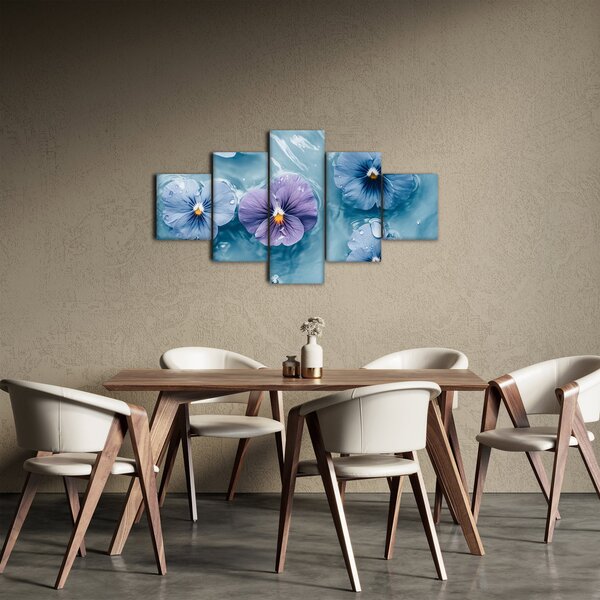 Obraz - Fiołki w wodzie (125x70 cm)
