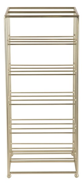 Metalowy regał na wino w kolorze złota liczba butelek 10 25x57x22,5 cm Dual Floor – PT LIVING