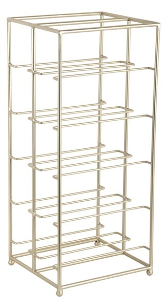 Metalowy regał na wino w kolorze złota liczba butelek 10 25x57x22,5 cm Dual Floor – PT LIVING